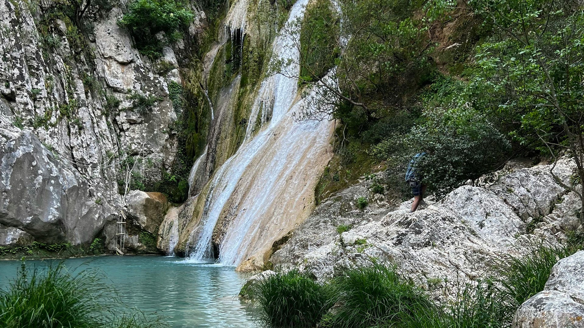 Explore Polylimnio Waterfalls, nearby Sagehill Stonehouse