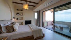 Master bedroom with king-size double bed at Sagehill Stonehouse